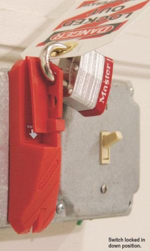 UNIVERSAL BLOCKOUT WALL SWITCH LOCKOUT - Tagged Gloves